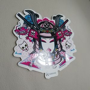 Tokidoki Samurai Girl die-cut sticker